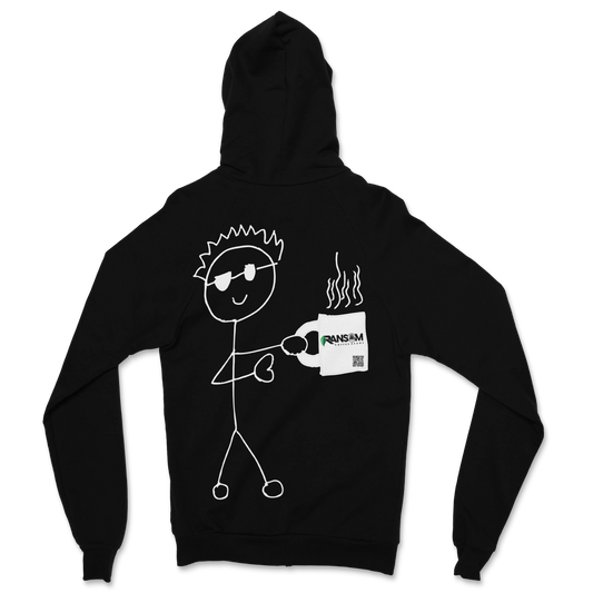 RCB Stickman Premium Full Zip Hoodie - Ransom Coffee Beans