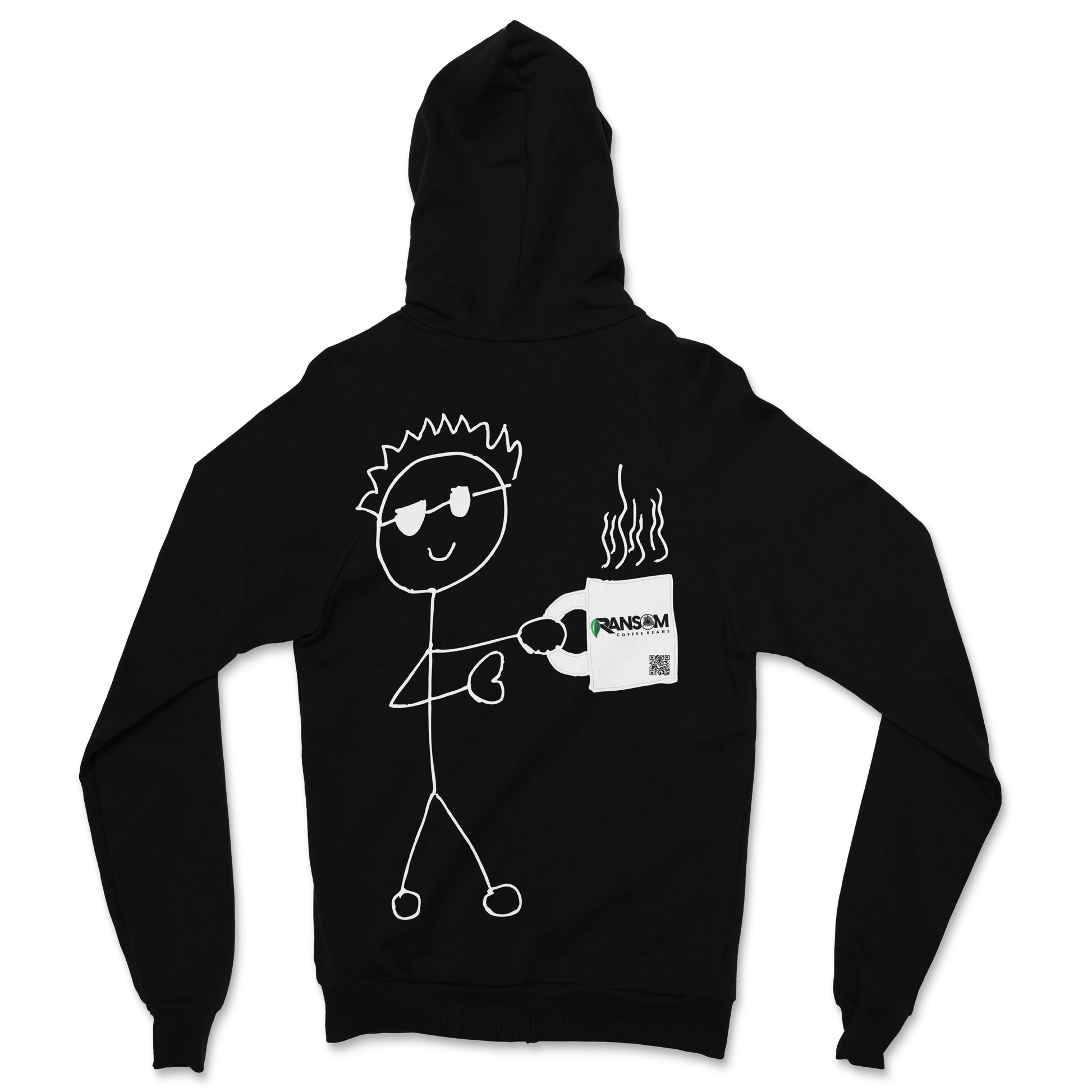 RCB Stickman Premium Full Zip Hoodie - Ransom Coffee Beans