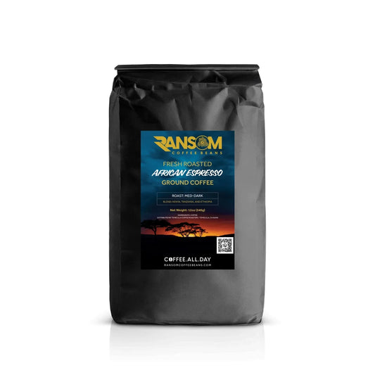 African Espresso - Dark Roast Blend from Kenya, Tanzania, and Ethiopia - Ransom Coffee Beans